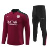 Sudadera De Entrenamiento Paris Saint-Germain Cremallera De Cuarto 2024-25 Roja - Niño